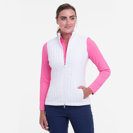 EP Pro NY Vertical Quilted Women's Golf  Vest - White