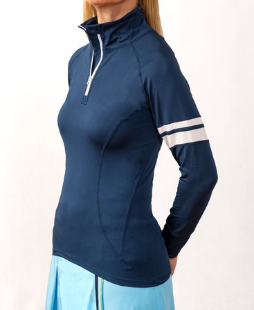 Scratch Seventy Shannon Long Sleeve Women's Golf Shirt - Navy