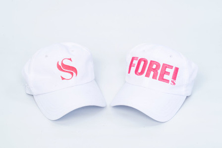 Scratch Seventy  Women's Golf Hat - White / Pink “ss”