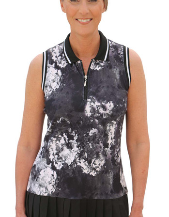 Famara Sleeveless Golf Shirt - Black Orchid