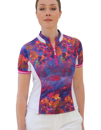Famara Short Sleeve Golf Shirt - Flamenco