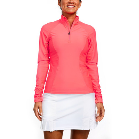 TZU TZU Sara Women's Golf Top - Hot Lava