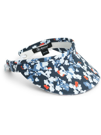 Abacus Sportswear Lily Women's Golf Cable Visor - navy flower