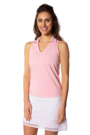 Golftini Sleeveless Lisa Sport Women's Polo - Light Pink