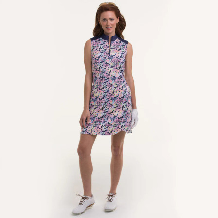 EP Pro NY Sleeveless Multi Jacobean Print Women's Golf Dress - Inky Multi