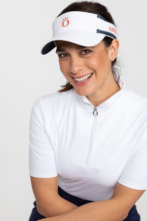 Kinona Keep It Covered Shortsleeve Women Golf Top - White