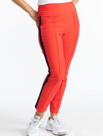 Kinona Tailored Track Womens Golf Pants - Tomato Red