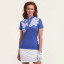 EP Pro Short Sleeve Y Neck W/ Daisies Prt Women's Golf Polo - Bluebelle Multi