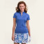 EP Pro Cap Sleeve Zip Mock W/ Crossover Women's Golf Polo - Bluebelle Multi