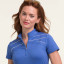 EP Pro Cap Sleeve Zip Mock W/ Crossover Women's Golf Polo - Bluebelle Multi