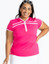 Kinona Gimme Putt Shortsleeve Woman Golf Top - Preppy Pink