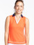 Kinona Bogey Round Sleeveless Woman Golf Top - Coral Red