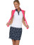 Belyn Key Action Sleeeveless Women's Golf Shirt - Floral Toss Print
