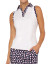 Belyn Key Action Sleeeveless Women's Golf Shirt -  Chalk/dandy Dot Ink Print