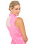 Belyn Key Mesh Panel Polo Sleeveless Women's Golf Shirt - Feather Print
