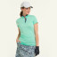 EPNY Contrast Trim Mock Neck Polo Women's Golf ShortSleeves - Crystal Multi