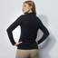 Daily Sports Black Long Sleeve Roll Turtle Neck Woman's Top