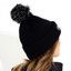 Daily Sports Logo Pom-Pom Hat - Black