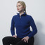 Daily Sports Cable Knit Spectrum Blue Woman's Golf Pullover lined