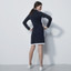Daily Sports Quarter Zip Long Sleeve Women's Dress - Navy