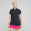 Puma Women's Cloudspun Tipped  Short Sleeve Golf Polo - Navy Blazer / Pinktastic