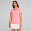 Puma Women's Cloudspun Tipped  Short Sleeve Golf Polo -  Strawberry Burst / Bold Blue