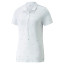 Puma Women's Cloudspun H8 Short Sleeve Golf Polo - Bright White / Navy Blazer