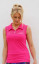 Famara Sleeveless Sheer Golf Shirt - Magenta