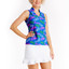 TZU TZU Tabitha Women's Golf Top - Feather Party