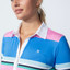 Daily Sports Long Sleeve Striped Golf Top - Blue Pink