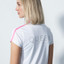 Daily Sports Golferi Cap Sleeve Polo Golf Shirt - White Pink 