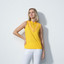 Daily Sports Summer Ruffle Sleeveless Polo Shirt - Yellow 