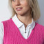 Daily Sports Cable Knit Sweater Vest - Pink Sky