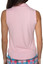 Golftini Sleeveless Contrast Fabulous Polo - Light Pink