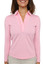 Golftini Long Sleeve Ruffle Polo - Light Pink