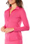 Golftini Long Sleeve Ruffle Polo - Hot Pink
