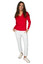 Golftini Stretch V-neck Sweater - Red/light Pink