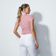 Daily Sports Digne Print Cap Sleeve Mesh Polo Shirt - Pink Geometric 