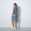 Daily Sports Navara Abstract Print Sleeveless Dress - Blue 