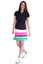 Golftini  Short Sleeve Ruffle Tech Women's Golf Shirt - Navy