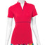 EP Pro NY Short Sleeve Color and Mesh Block Zip Mock Women's Golf Polo