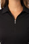 Golftini Long Sleeve Zip Stretch Women's Golf Polo - Black