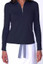 Golftini Long Sleeve Zip Tech Women's Golf Polo Navy