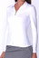 Golftini Long Sleeve Zip Tech Women's Golf Polo White