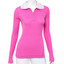 EP Pro NY Long Sleeve Convert Zip Mock Reverse Women's Golf Polo