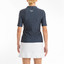 TZU TZU Sport Daisy Women's Golf Top Navy Dotty