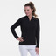 EP Pro NY Long Sleeve Zip Mock Women's Golf Polo - Black
