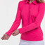 EP Pro NY Long Sleeve Extended Placket Women's Golf Polo - Fruit Punch