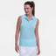 EP Pro NY Sleeveless Geometric Jacquard Women's Golf  Polo - Fiji Blue Multi