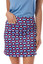 Golftini Pink Blue and White Pull-On Stretch 18" Skort - Rock and Roll